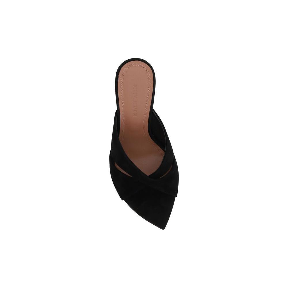 Amina Muaddi Samantha sabot Sandals AM-13S362519SAMBLACKSHINY-EU36.5/US6.5