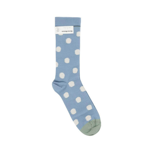 Bonne Maison Polka-dot pattern Socks BO-RV201BLEUE-39-41