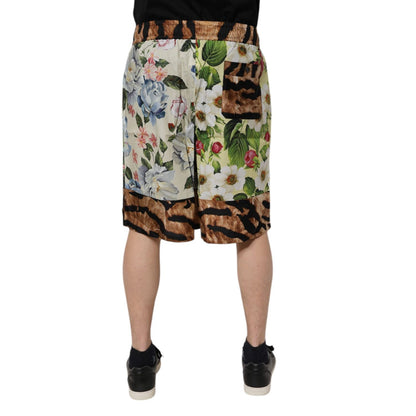Dolce & Gabbana Multicolor Floral Print Men Bermuda Shorts
