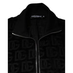 Dolce & Gabbana Black Logo Monogram Full Zip Bomber Jacket