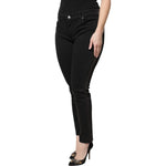 Dolce & Gabbana Black Cotton High Waist Skinny Denim Jeans