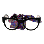 Guess Black Women Glasses Frame with full-rim cat eye design, plastic material, and black color, including branded case.