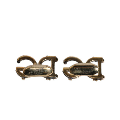 Dolce & Gabbana Gold Tone 925 Sterling Silver DG Logo Accessory Cufflink