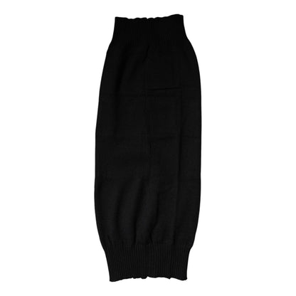 Dolce & Gabbana Black Cashmere Knitted Neck Warmer Foulard Scarf