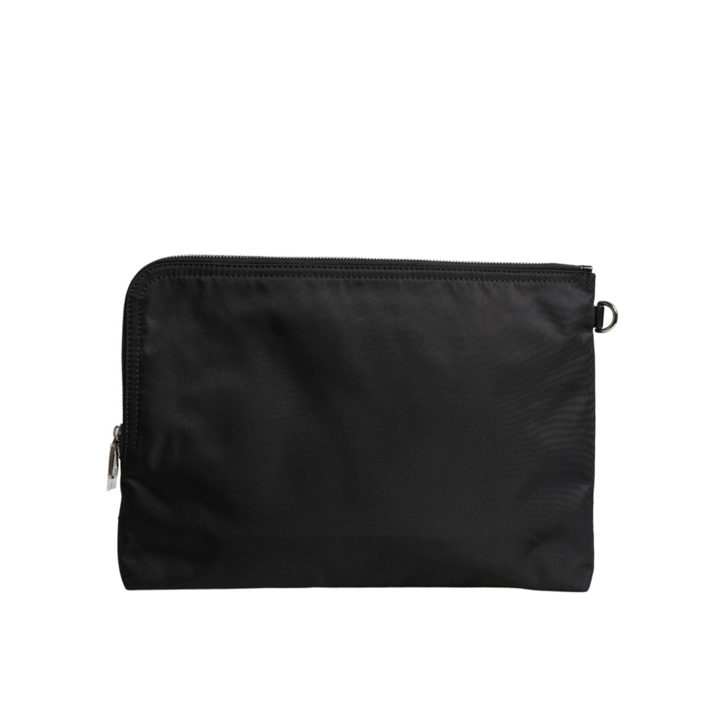 Dolce & Gabbana Black DG Milano Print Nylon Pouch Clutch Bag