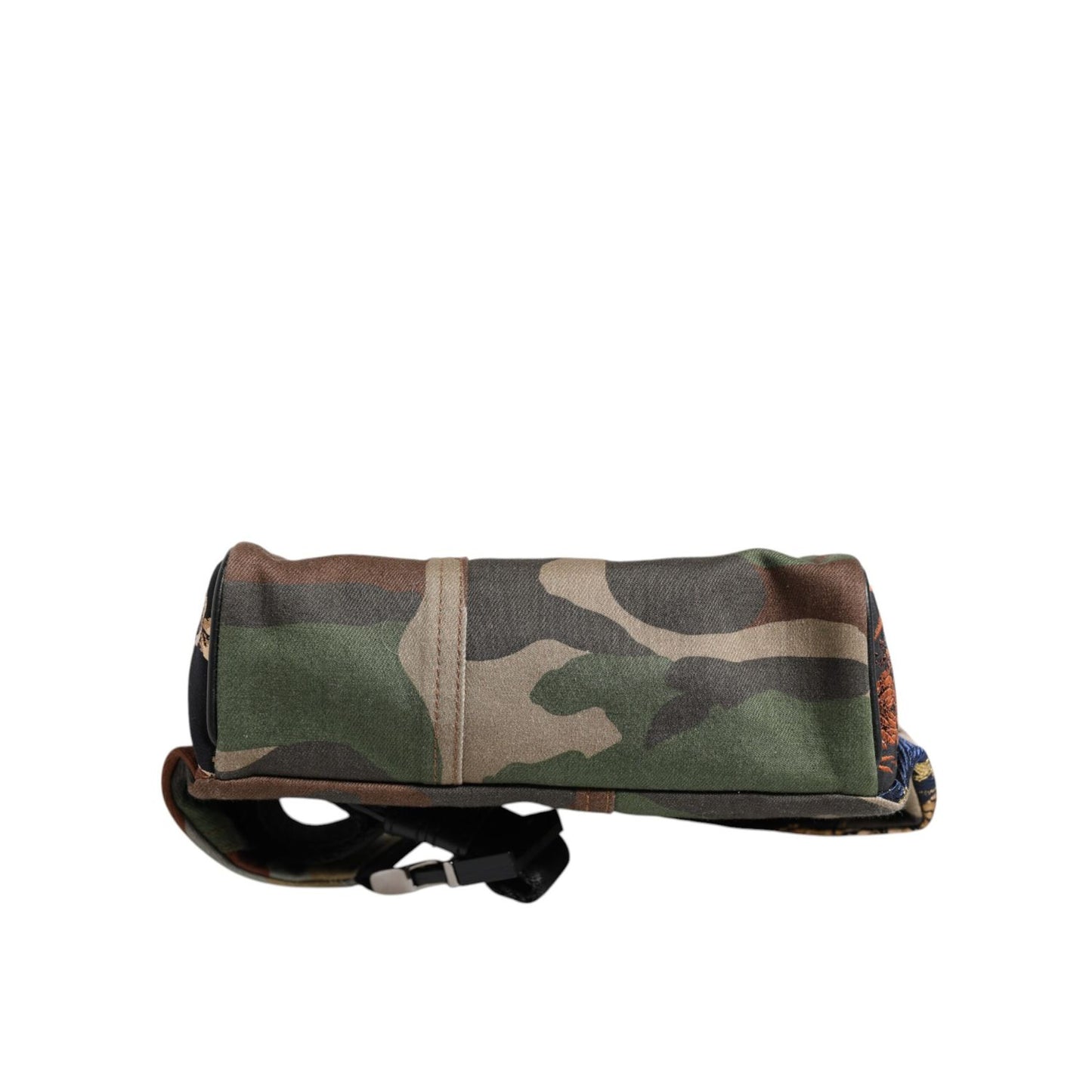Dolce & Gabbana Multicolor Camouflage Patchwork Logo Waist Fanny Pack Bag