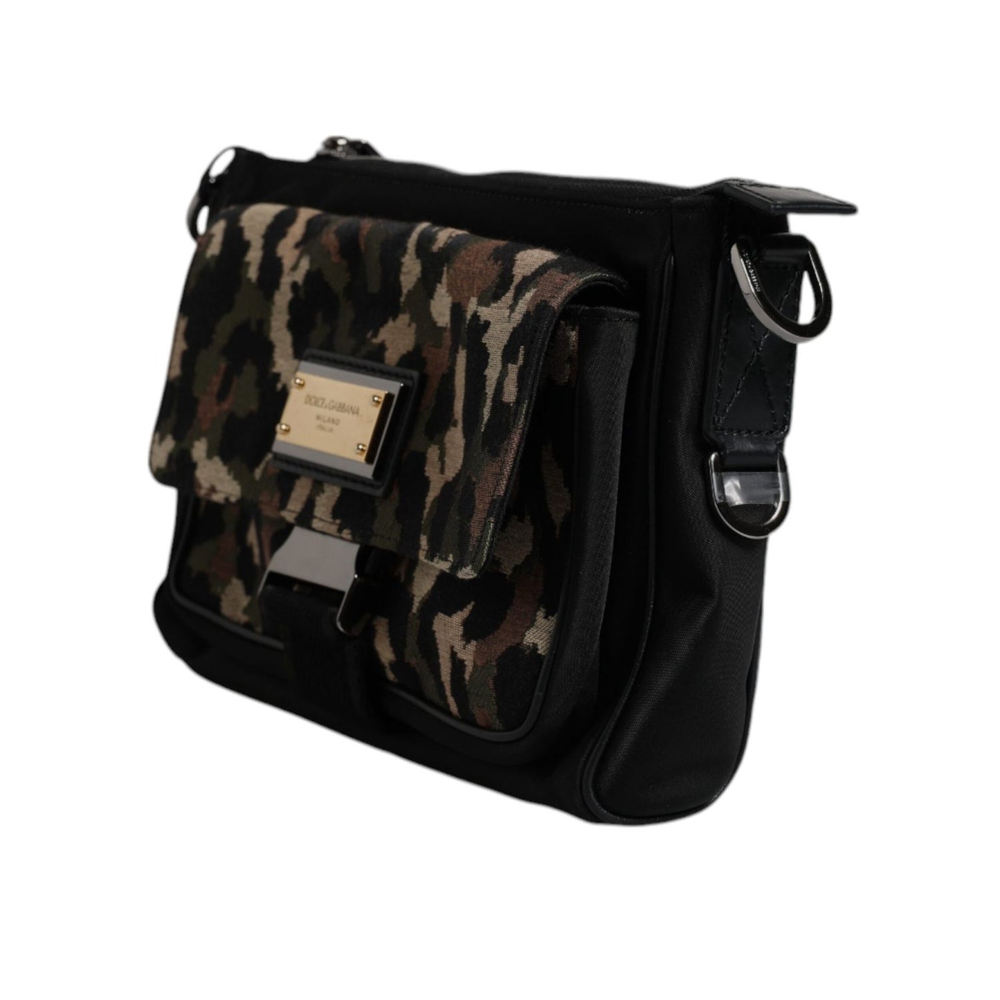 Dolce & Gabbana Multicolor Leopard Jacquard Crossbody Bag