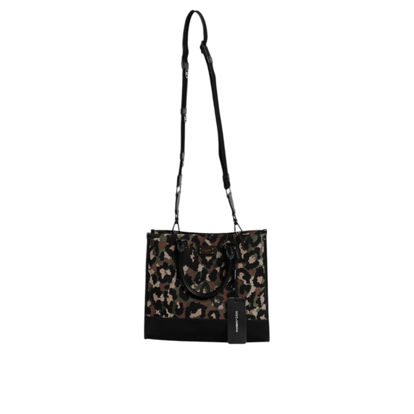Dolce & Gabbana Multicolor Leopard Shopping Tote Shoulder Bag