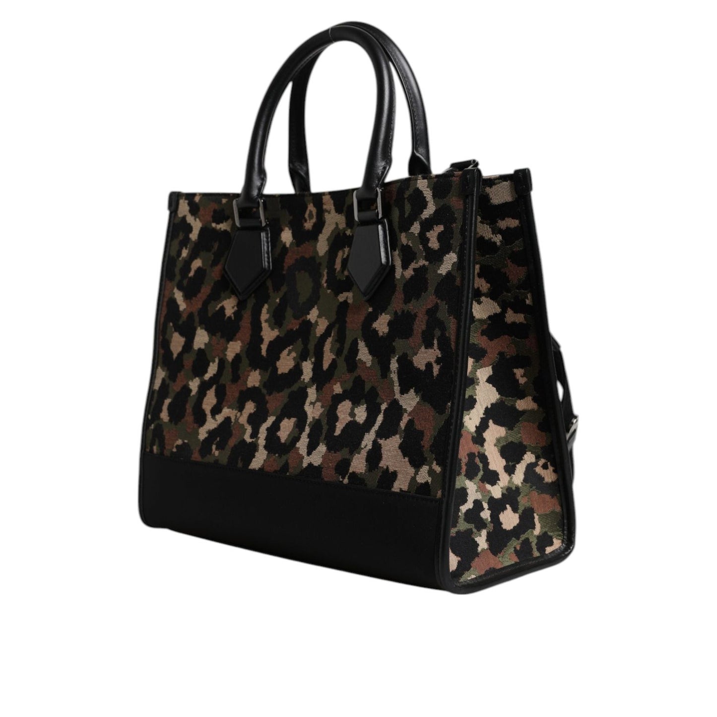 Dolce & Gabbana Multicolor Leopard Shopping Tote Shoulder Bag