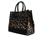 Dolce & Gabbana Multicolor Leopard Shopping Tote Shoulder Bag
