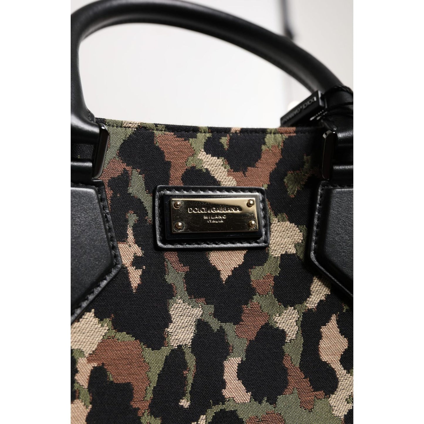 Dolce & Gabbana Multicolor Leopard Shopping Tote Shoulder Bag