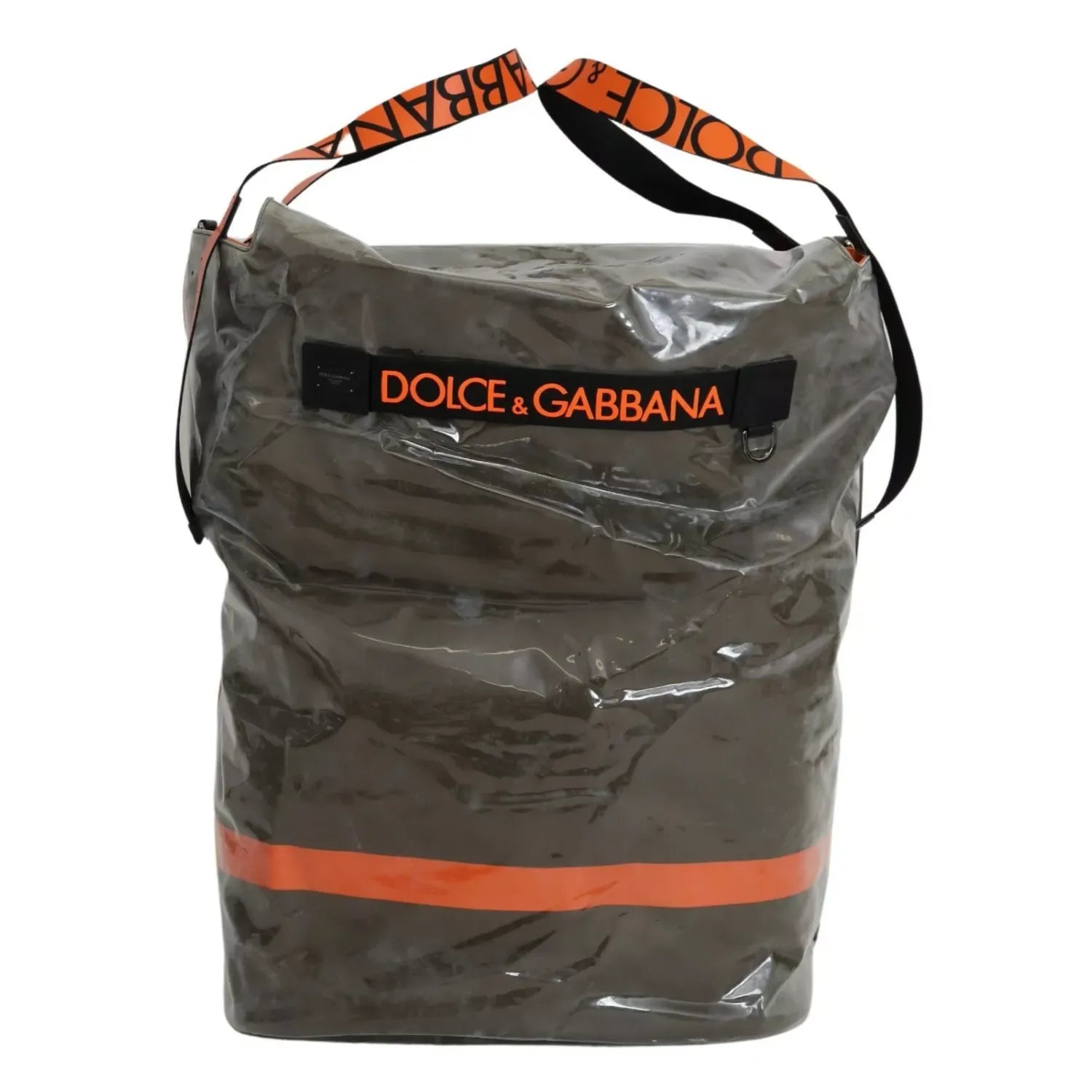 Front view with bag zipped and handles upright.