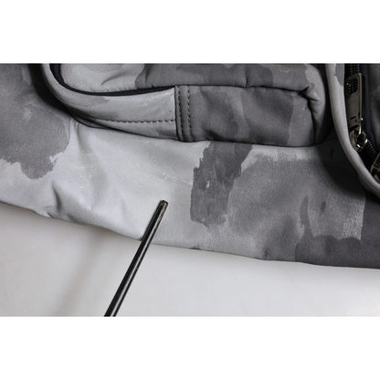 Dolce & Gabbana Black Camouflage Shoulder Strap Logo Plaque Bag