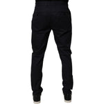 Dolce & Gabbana Dark Blue Cotton Tapered Formal Pants PAN75036-48