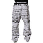 Dolce & Gabbana White Logo Print Straight Men Denim Jeans