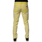 Dolce & Gabbana Yellow Cotton Stretch Skinny Men Denim Jeans PAN75143-48