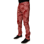 Dolce & Gabbana Red Tie Dye Cotton Skinny Men Denim Jeans