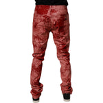 Dolce & Gabbana Red Tie Dye Cotton Skinny Men Denim Jeans