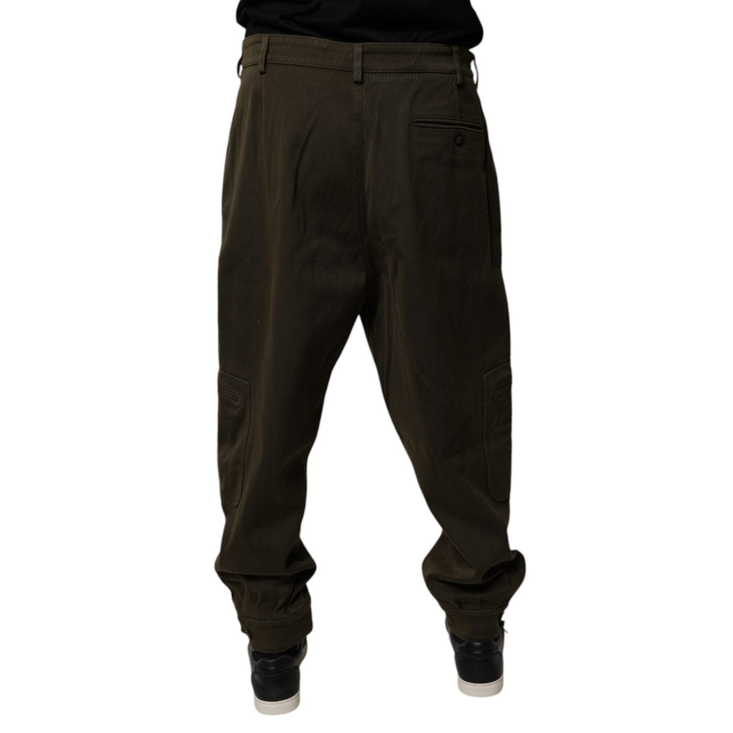 Dolce & Gabbana Dark Brown Cotton Jogger Cargo Pants