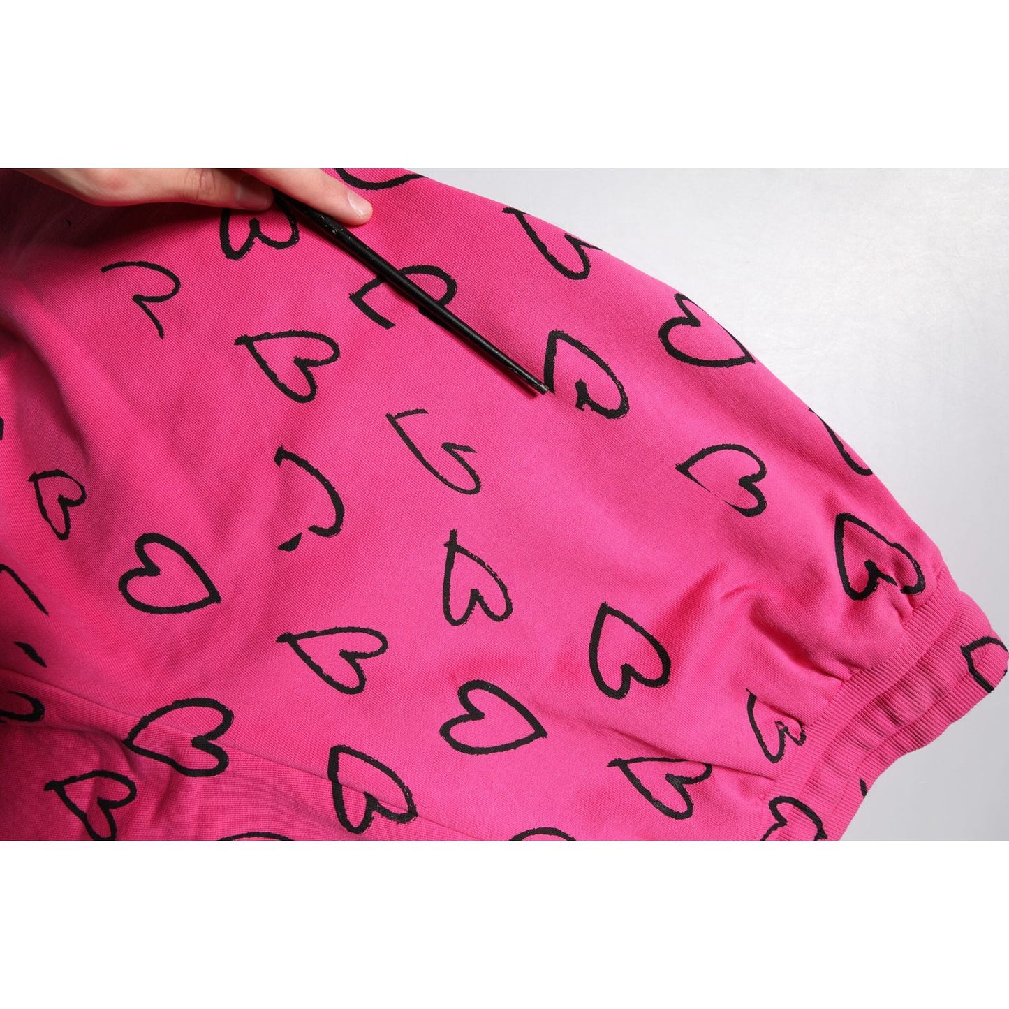 Dolce & Gabbana Pink Cotton Heart Print Bermuda Shorts PAN75740-48