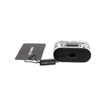 Dolce & Gabbana Black White Leather Scribble Embossed Logo Airpods Case