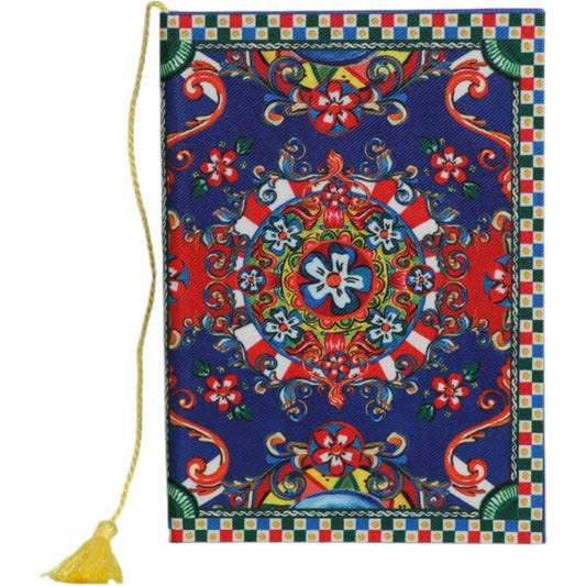 Dolce & Gabbana Multicolor Polyester Carretto Siciliano Print Notebook