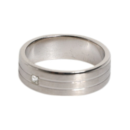 Dolce & Gabbana Silver Tone Brass Clear Crystal DG Logo Ring