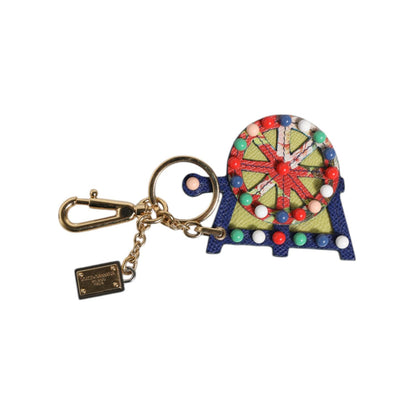 Dolce & Gabbana Multicolor Gold Tone Carretto Keychain Keyring
