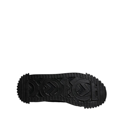 Dolce & Gabbana Black Logo Lace Up Low Top NS1 Sneakers Shoes