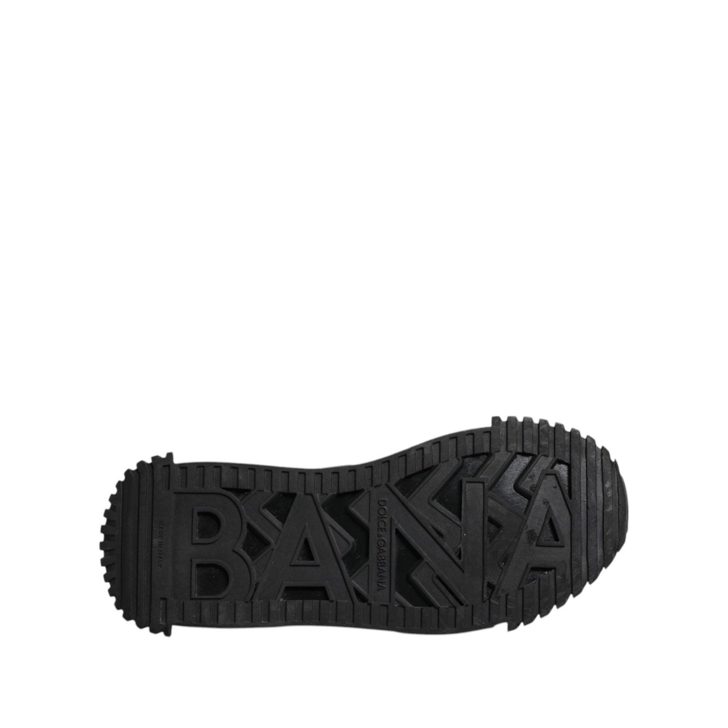 Dolce & Gabbana Black Logo Lace Up Low Top NS1 Sneakers Shoes