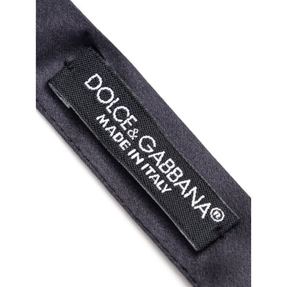 Dolce & Gabbana Gray Silk Bowty