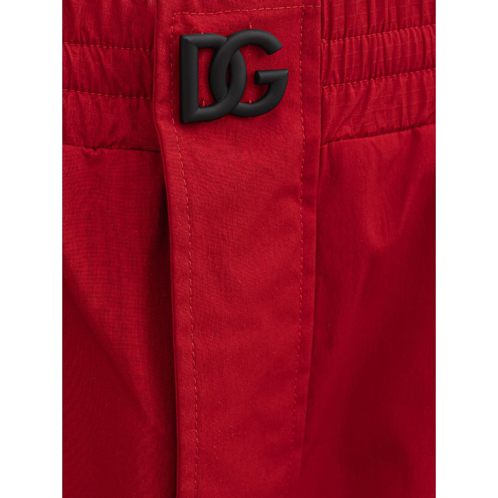 Dolce & Gabbana Red Polyamide Pant