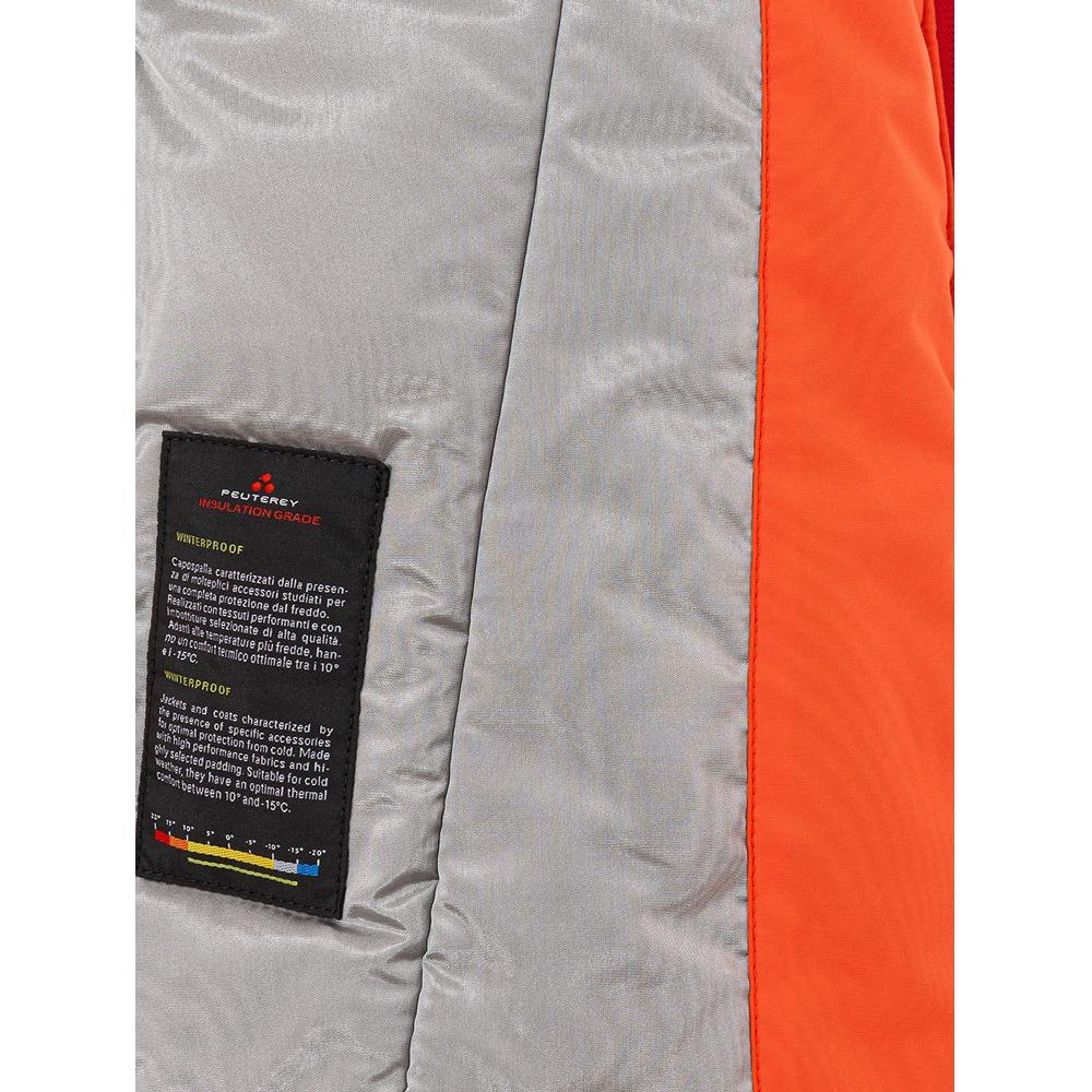 女士优雅橙色涤纶夹克