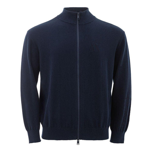 Armani Exchange Blue Cotton Sweater AR-3915673-M