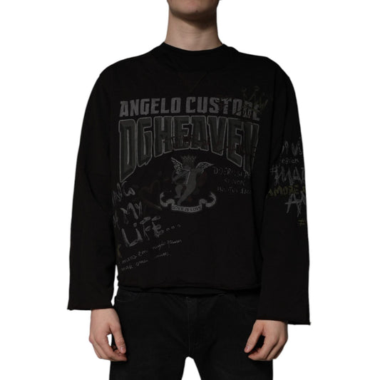 Dolce & Gabbana Black DG Heaven Crew Neck Pullover Sweater TSH86407-54