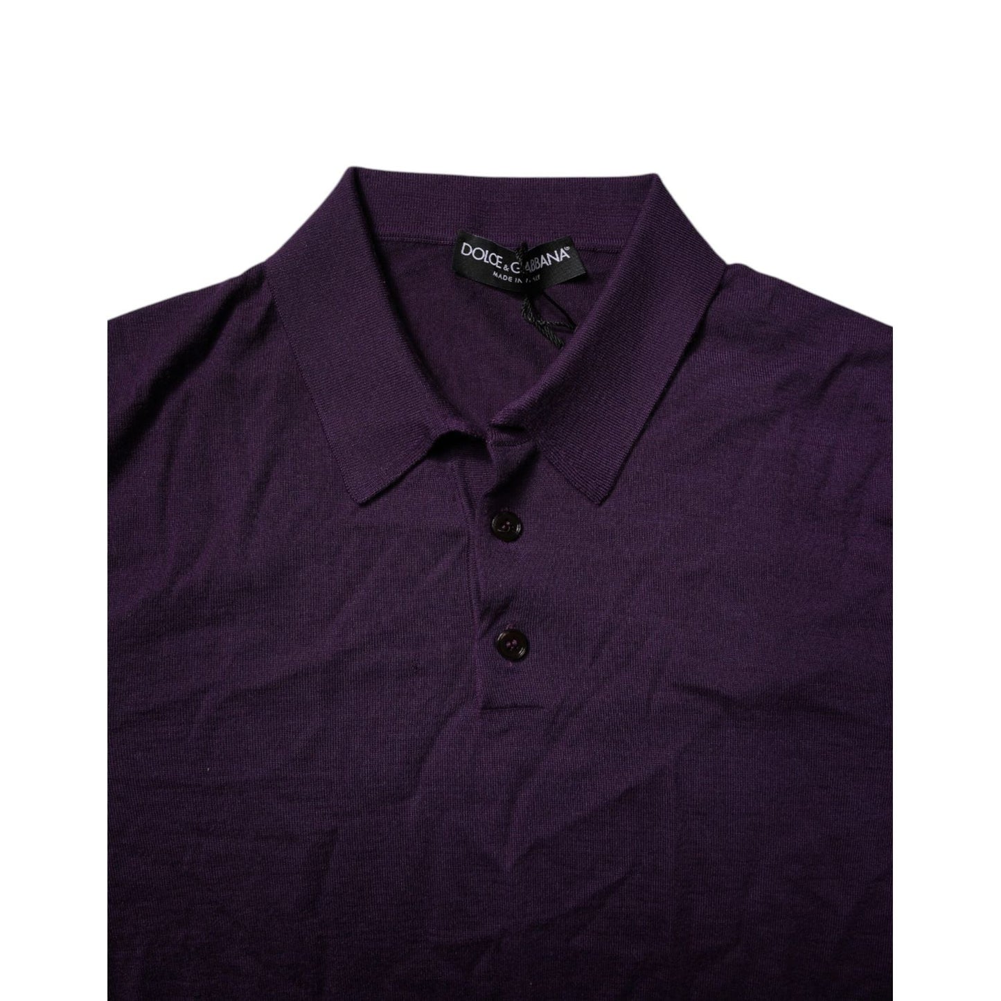 Dolce & Gabbana Violet Cashmere Collared Polo T-shirt