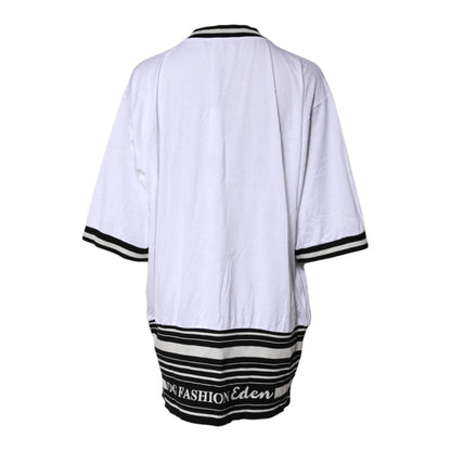 Dolce & Gabbana White Cotton DG Fashion Crew Neck Tee T-shirt