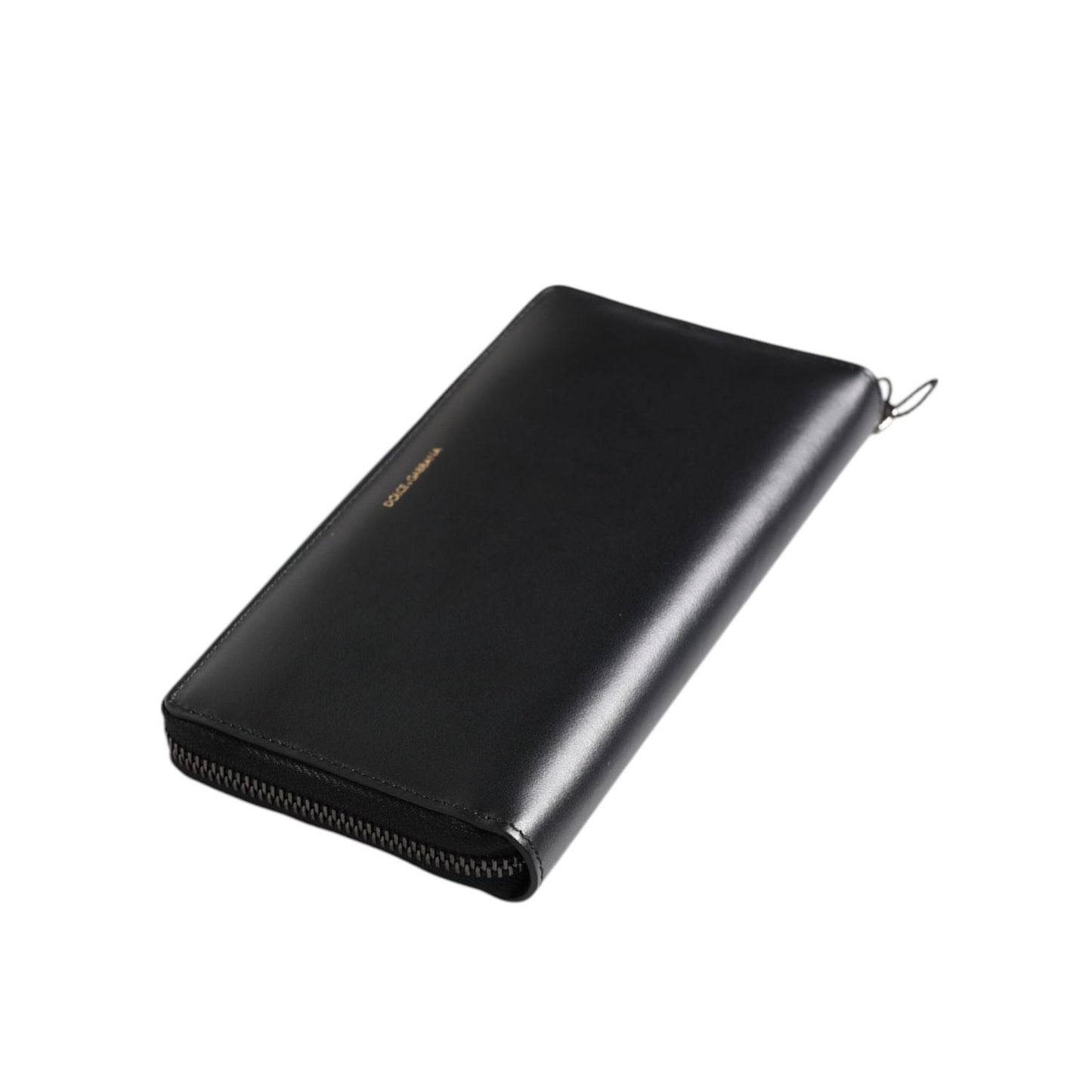 Dolce & Gabbana Black Blue Exotic Leather Embossed Continental Wallet