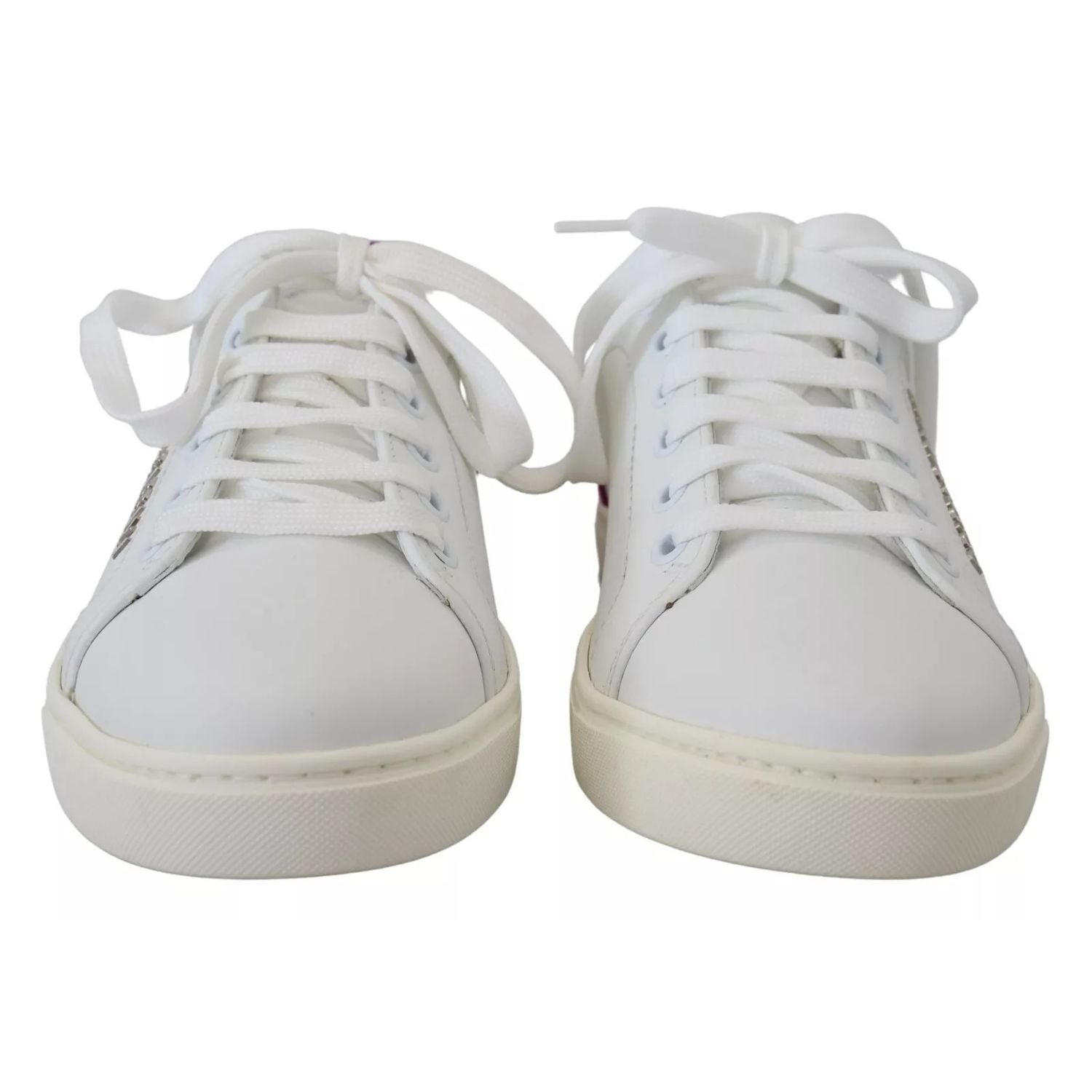 Dolce & Gabbana White Classic Sneakers Women Leather Shoes