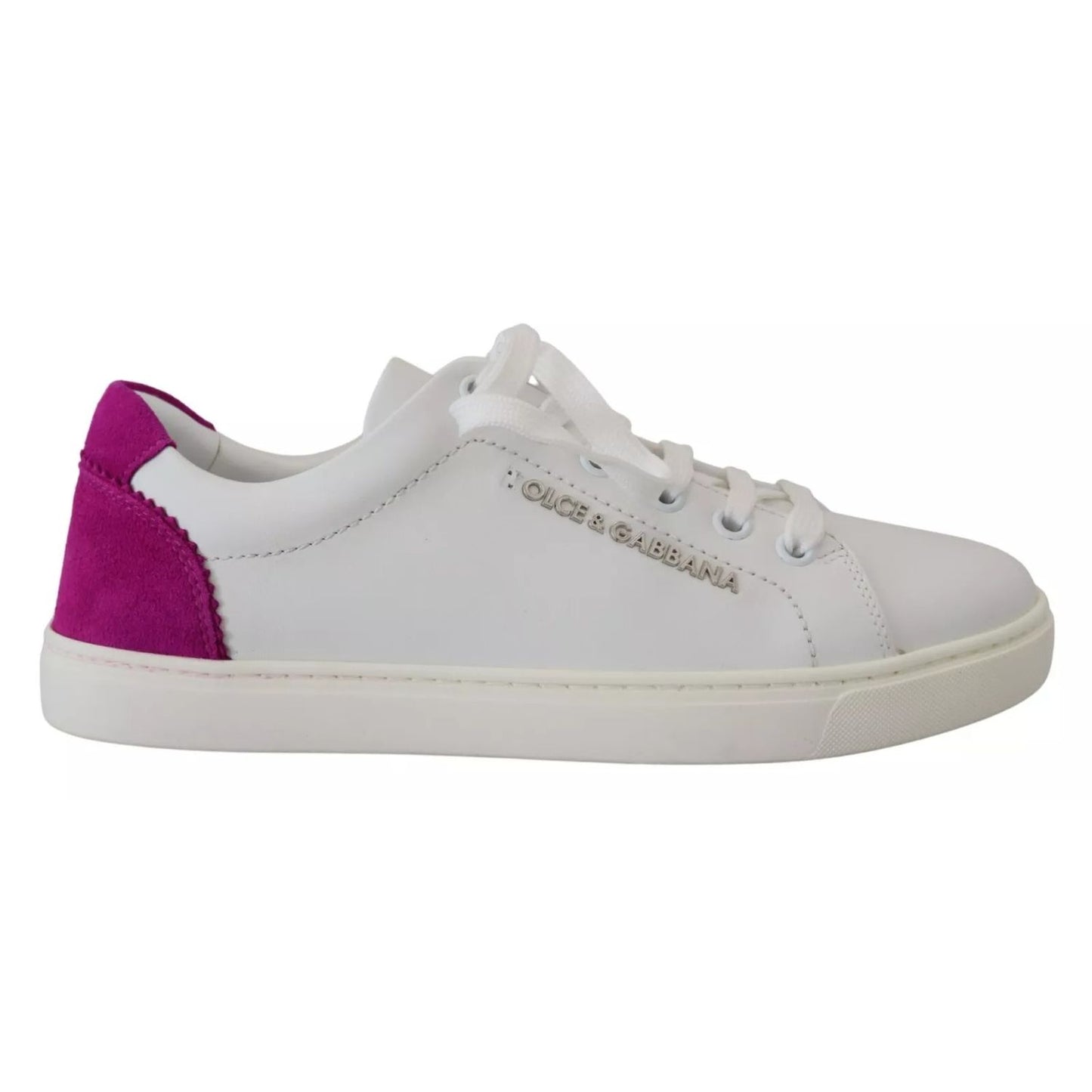 Dolce & Gabbana White Classic Sneakers Women Leather Shoes