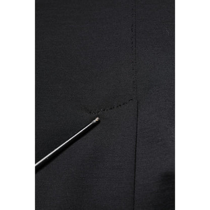 Dolce & Gabbana Black Wool Slim Fit Coat Blazer Jacket Suit