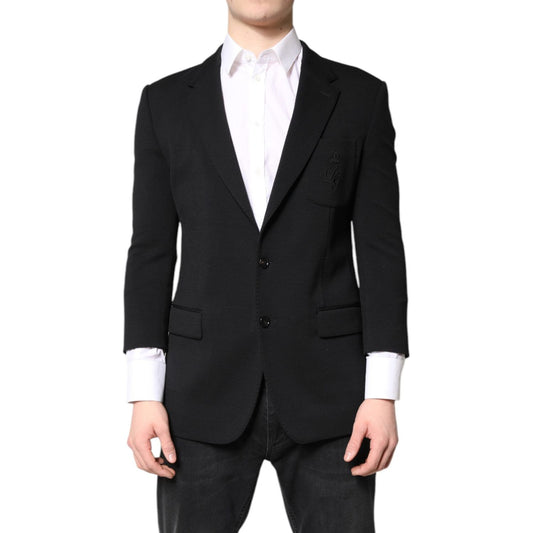 Dolce & Gabbana Black Single Breasted Men Coat Blazer Suit JKT41310-52