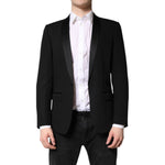 Dolce & Gabbana Black Single Breasted Men Coat MARTINI Blazer JKT41475-46