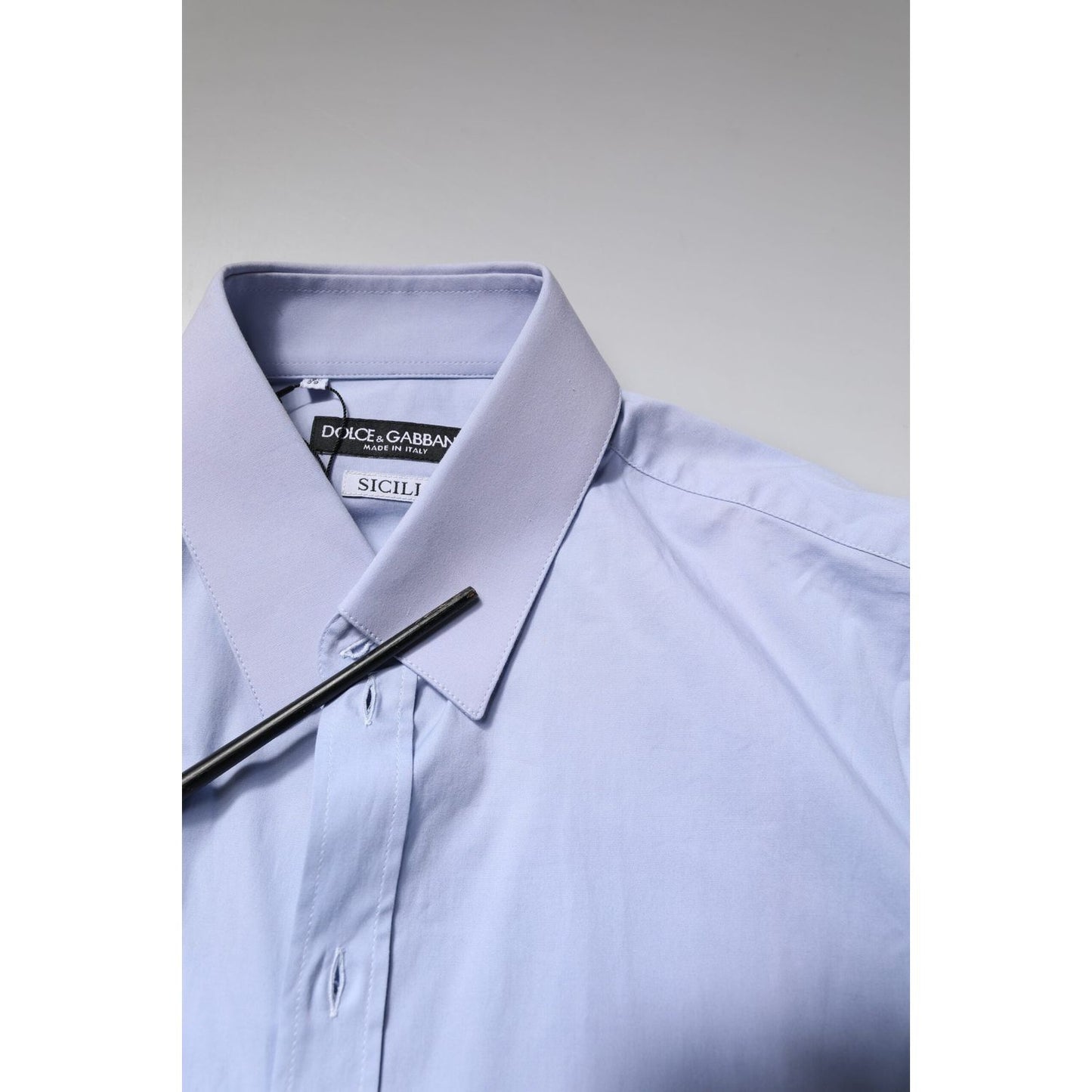 Dolce & Gabbana Light Blue Cotton SICILIA Dress Formal Shirt
