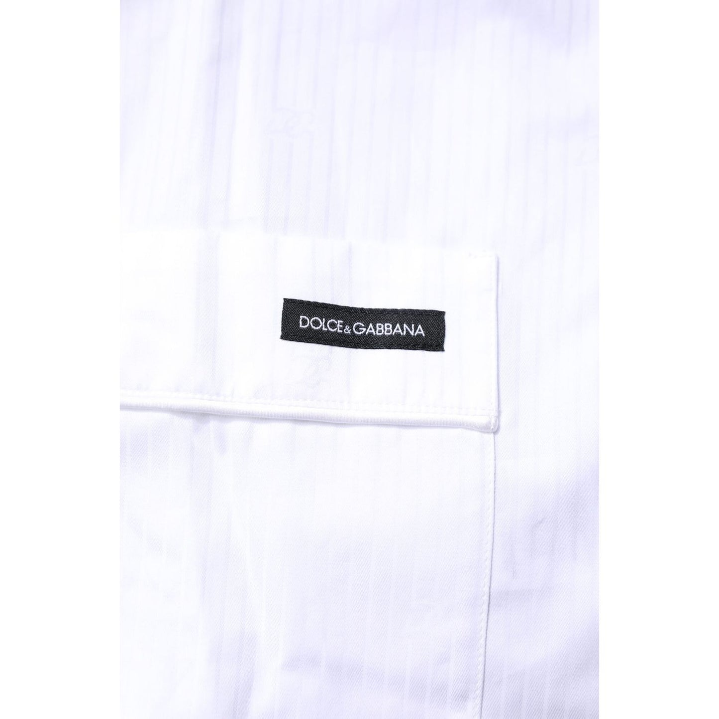 Dolce & Gabbana White Cotton Shirt Pants Pajama Set Sleepwear