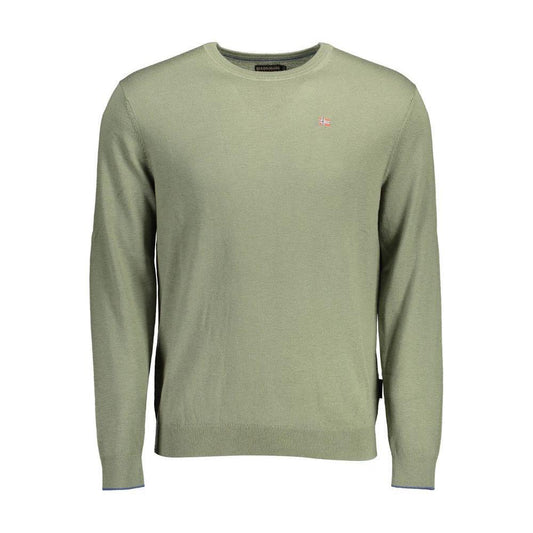 Napapijri Green Wool Men Sweater NA-15147-XL