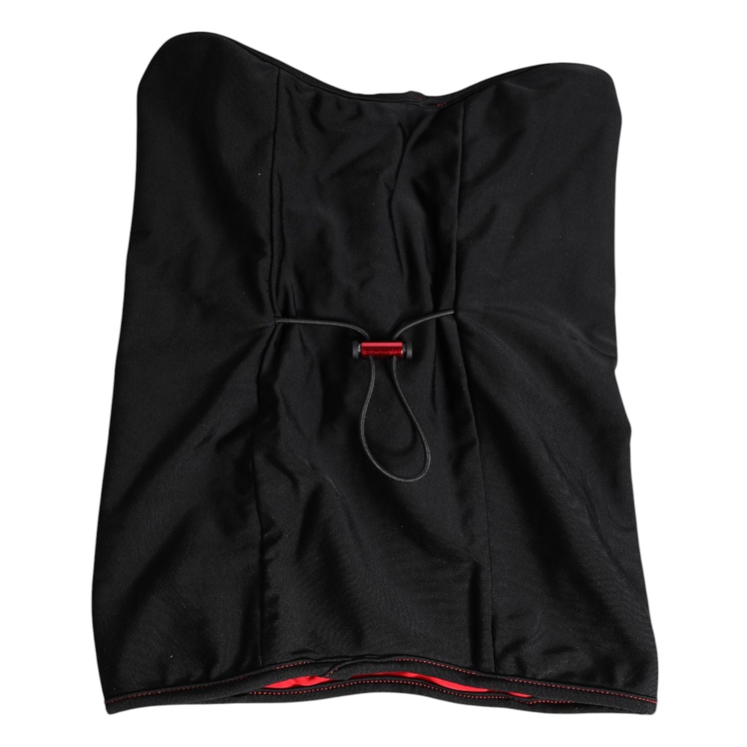 Front view with bag zipped and handles upright.
