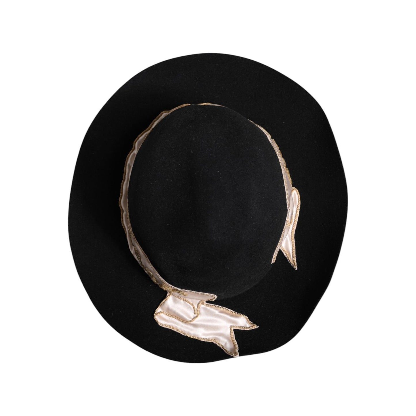 Dolce & Gabbana Black Logo Sequin Embroidery Wide Brim Hat HAT9645-57