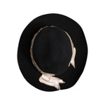 Dolce & Gabbana Black Logo Sequin Embroidery Wide Brim Hat HAT9645-57