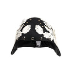 Dolce & Gabbana Black Wool White Floral Gold Leaf Cloche Hat HAT9649